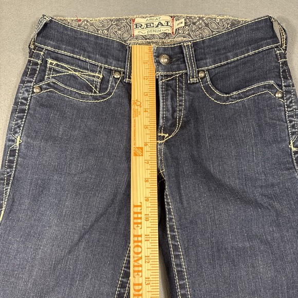 Ariat Jeans Womens 27R Blue REAL Denim Boot Cowboy Western Wear Casual - Picture 7 of 9